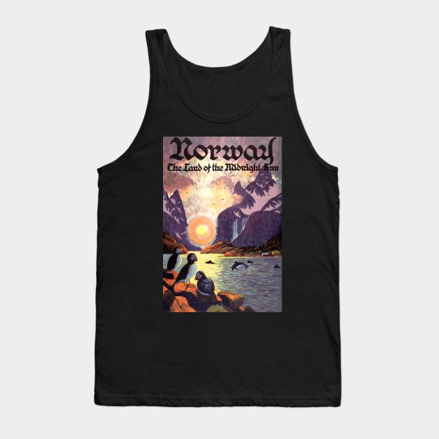 Vintage Travel Poster from Norway Tank Top by MasterpieceCafe